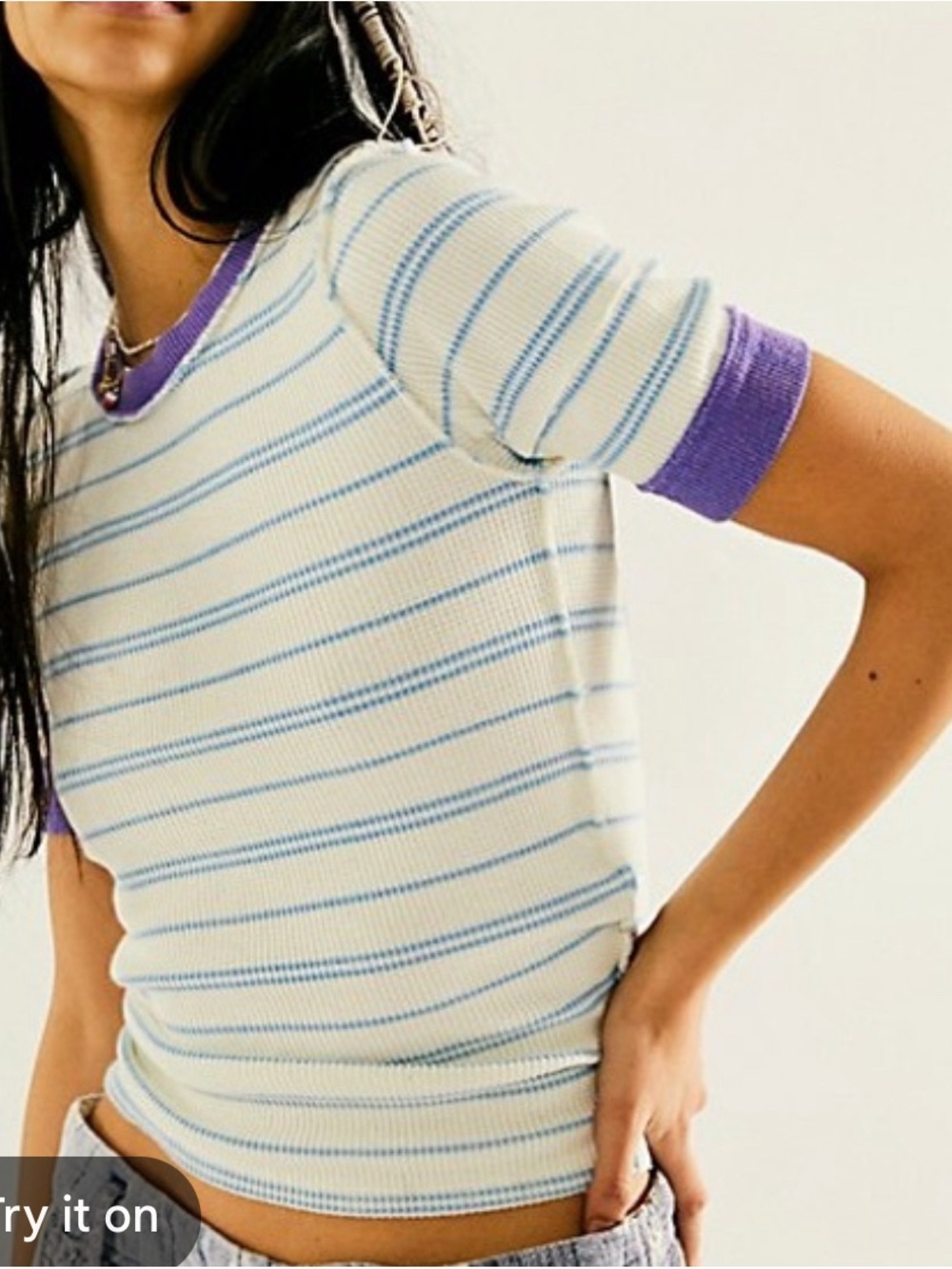 We The Free Tuck It Baby Ringer T-Shirt size XS